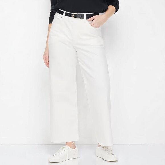 J. Crew Petite curvy wide-leg cropped jean in all-day stretch Size 30P